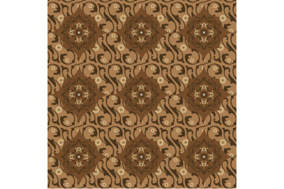 Beautiful Floral Motifs on Parang Batik: Elevating Style with Simple Mocca Brown Designs