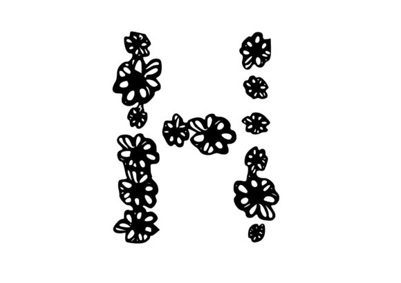 Elevating Creative Projects with the Mono Letter ‘H’ Floral Flower Letter