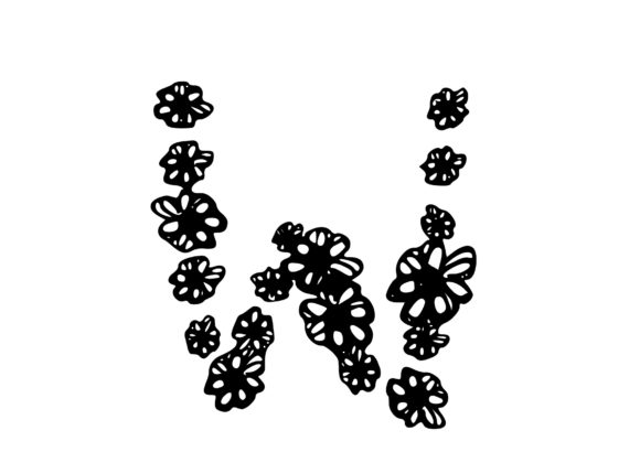 Elevating Creative Projects with the Mono Letter ‘W’ Floral Design