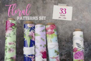 Elevating Digital Design with the Watercolor Pink Floral Patterns Set