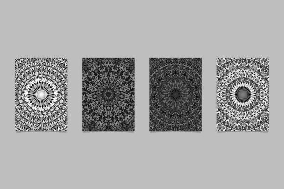 Evaluating 4 Grey Floral Mandala Page Backgrounds for Professional Design Projects