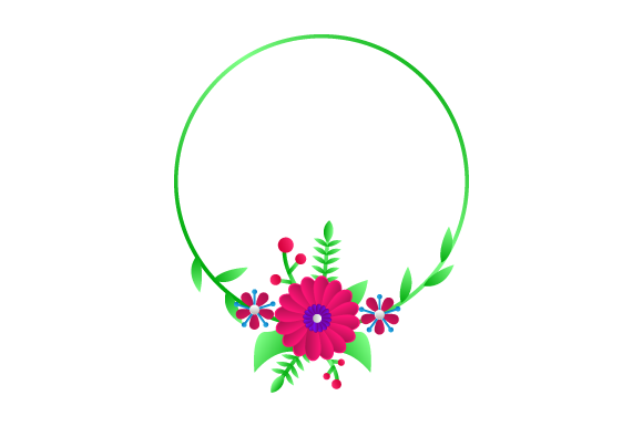 Evaluating Modern Circle Frame Floral Template 03 for Design Projects