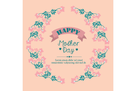 Floral Frame Design for Happy Mother's Day