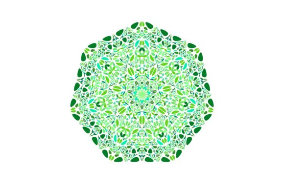 Floral Heptagon Design: A Versatile Vector Asset