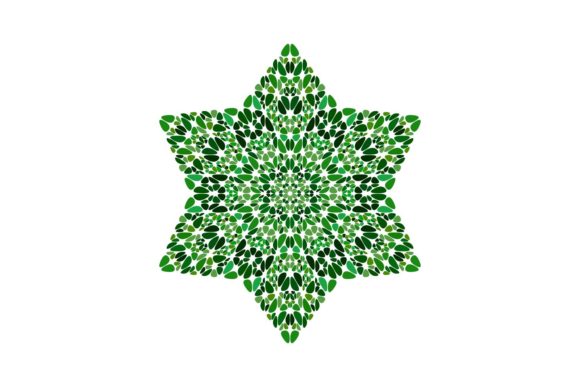 Floral Hexagram Star: Strategic Application of Geometric Vector Assets in Professional Design