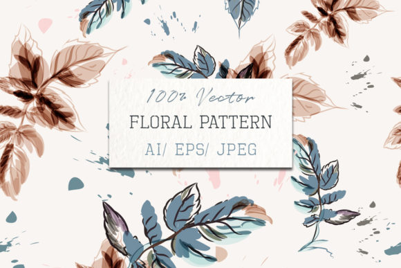 Floral Vector Flower Pattern: Scalable Watercolor Art
