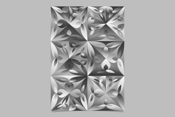 Gray Geometrical Floral Triangle Flyer Design Guide