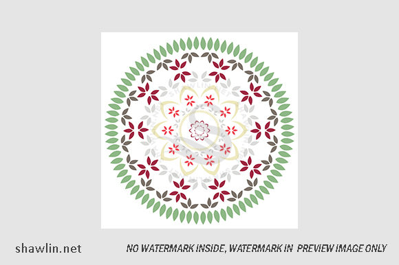 Leaf and Floral Radial Mandala: A Versatile Design Resource for Creative Projects