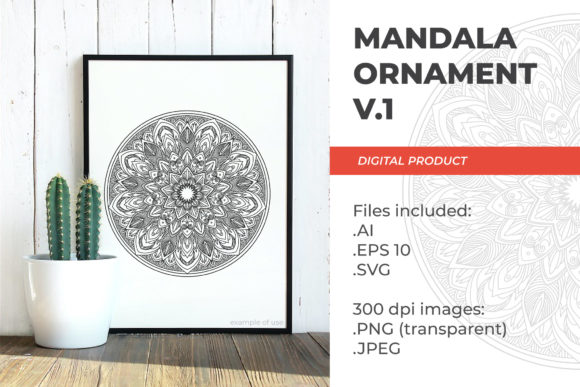 Mandala Floral Vintage V.1: Versatile Digital Design