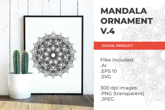 Mandala Floral Vintage V.4 Design Asset