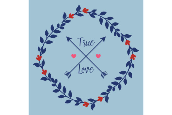 Modern True Love Floral Card Design