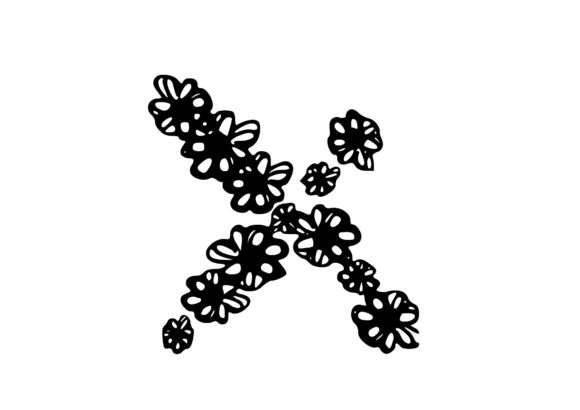 Mono Letter ‘X’ Floral Flower Letter Design Guide